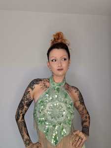 Capa con Flecos de Algodón 100% Hecha a Mano de Alta Calidad con Cuentas para Mujer, Disponible a Precio de Mayoreo para Exportación - Product Image 2