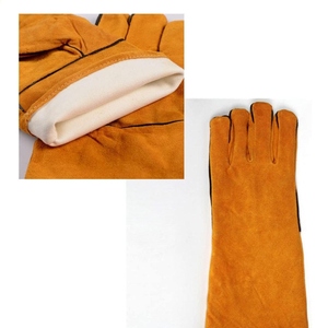 Gants de soudage en cuir de vachette de qualité supérieure certifiés CE, résistants aux perforations et à l'abrasion, pour travaux lourds - Product Image 6