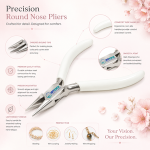 Professional Stainless Steel Round Nose Jewelry Making Pliers <b>Wire</b> Looping Beading <b>Craft</b> Tool OEM ODM Factory Wholesale - Product Image 4