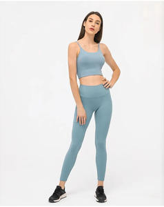 Conjunto de Yoga para Mujer de Color Sólido al Mejor Precio y Bajo MOQ, Último Diseño de Ropa Deportiva para Mujer, Conjunto de Yoga con Logotipo Personalizado - Product Image 2