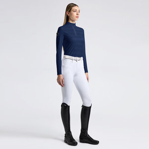 High Quality 4way Stretch Horse Riding Equestrian Shirt Top <b>Base</b> <b>Layer</b> Competition Show Shirt Polo in Soft Feel Technical Fabric - Product Image 6