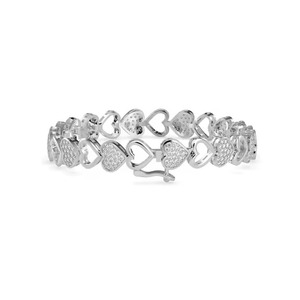 Customized Shape Moissanite Diamond Tennis Bracelet Bezel Setting 18K White Gold Diamond Bracelet <b>for</b> Both <b>Men</b> and Women - Product Image 2