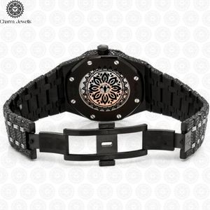 Charm Jewells – boîtier de montre de luxe en acier inoxydable, cadran analogique de 40mm, cristal saphir, bracelet en acier inoxydable, mécanique unisexe - Product Image 5