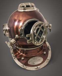 Réplica del Casco de Buceo Mark V de la Marina de los Estados Unidos, Casco de Buceo en Aguas Profundas de Cobre Antiguo, Decoración Náutica Marítima Vintage Estilo Steampunk - Product Image 5