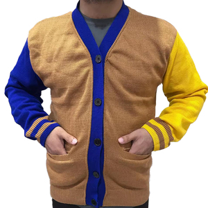Top Quality Knitted Knitted Sweater For Unisex North Carolina A&T University Varsity Cardigan knitted Women's Sweaters V neck - Product Image 3