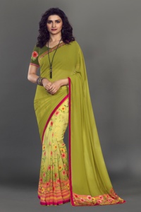 Thiết Kế Cao Bollywood Đảng Mặc Saree Áo Ấn Độ Georgette In Nửa Nửa Nửa Sari Mới Đám Cưới Mặc Ưa Thích Lụa Sari Áo - Product Image 4