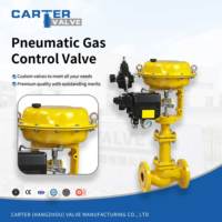Vanne de régulation pneumatique pour gaz naturel WCB en acier inoxydable 304 à diaphragme à bride 4-20mA modulante pour brûleur de chaudière ANSI API OEM Personnalisée