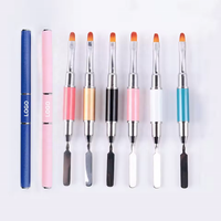 Stylo à gel pour ongles double embout de haute qualité avec manche en métal et tête de pinceau en nylon pour la décoration des ongles en gel UV acrylique - Esung DH-c7