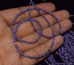 Perles de diamant brut violet naturel 2-3mm, pépites de diamant non taillées, perles lâches de 16 pouces pour la fabrication de bijoux en gros - Product Image 1
