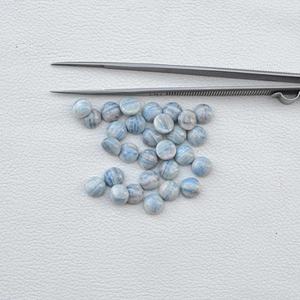 4mm-10mm Natural Blue Rhodochrosite Round Dome <b>Shape</b> Cabochon Loose Gemstones For Jewelry Setting Polished Stone Wholesale - Product Image 1