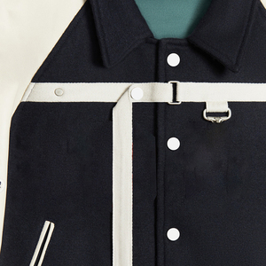 แจ็คเก็ตวาร์ซิตี้รุ่นใหม่ล่าสุดสำหรับผู้ชาย ออกแบบเองได้ แจ็คเก็ตเบสบอลชาย แขนหนัง แจ็คเก็ตเลตเตอร์แมนสำหรับเล่นกีฬา CP-MLJ-09 - Product Image 3