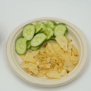 Wholesale High Quality Biodegradable <b>Bamboo</b> Bagasse <b>Disposable</b> Natural Fiber Tray Eco-Friendly Food <b>Plate</b> Packaging Printing - Product Image 4