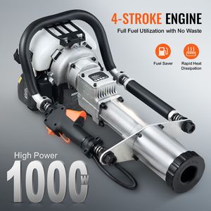 Piqueuse de poteaux à essence 37,77 cm³ avec tête de piquage 3 poteaux 45/55/88 mm, moteur 4 temps 1000W, pour poteaux en T - Product Image 4