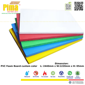 Panneaux décoratifs ignifuges en mousse PVC WPC de couleur personnalisée, épaisseur 5 mm, densité 0,6 g/cm³, pour publicité extérieure Living Pima - Product Image 6