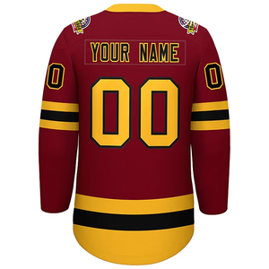 Camiseta de hockey transpirable de malla con logotipo personalizado al por mayor de fábrica OEM, uniforme de hockey sobre hielo en blanco para equipos. - Product Image 5