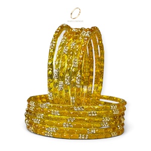 Brazaletes de Cristal Dorado con Diseño de Gota de Lluvia de Cachemira, de Primera Calidad y Alta Venta, para Mujeres, Joyería Étnica India para Bodas, Venta al Por Mayor - Product Image 3