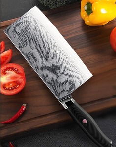 Couteau à hacher ambidextre moderne forgé à la main sur mesure de 6 à 7,9 pouces en acier inoxydable avec manche en bois et étui en cuir, compatible lave-vaisselle - Product Image 5