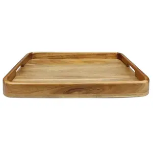 Bandeja Rectangular de Madera de Buena Calidad para Almacenar y Servir Frutas, Bandeja Decorativa de Madera de Alta Calidad - Product Image 1
