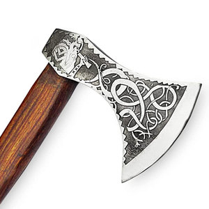 Luxury Handmade Damascus Steel <b>Axe</b> Featuring Sharp Blade and Wooden <b>Handle</b> for Camping, Collectors and Outdoor Enthusiasts - Product Image 3