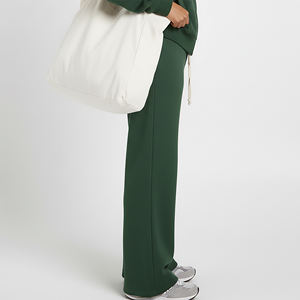 กางเกงวอร์มทรงตรงแบบมีเชือกผูกเอว สไตล์สตรีทแวร์ทรงหลวม รุ่นใหม่ปี 2025  ปักโลโก้ตามสั่ง สีพื้น - Product Image 5