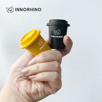 INNORHINO Mini-tasses à café personnalisées jetables, pots en plastique étanches et anti-fuite, contenants d'emballage alimentaire pour jus et boissons 1-16