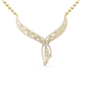 Collier en diamant 9 carats de qualité supérieure cultivé en laboratoire pour femmes, accessoire de bijouterie fine haut de gamme pour tenue de mariée et mariage - Product Image 6