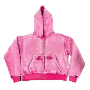 Sweats à capuche surdimensionnés de haute qualité, effet délavé, 100 % coton - Product Image 1