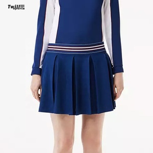 Hot Selling High Waist Lightweight <b>Athletic</b> Golf Shorts Women's Customized Pleated Tennis Dress Front Slice Slit SPORTS - Product Image 1