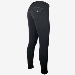 Culotte d'équitation taille haute pour femme, longueur intégrale, extensible dans quatre directions, couleur unie, avec poches et fermeture boutonnée - Product Image 2
