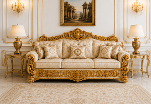 Juego de Sofás Hechos a Mano de Estilo Francés para Sala de Estar, Muebles Dorados para Sala de Estar, Sofás/Couches Más Vendidos para el Hogar - Product Image 2