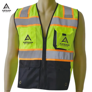 Chaleco de Seguridad Reflectante de Alta Visibilidad Aifran, Ropa de Trabajo con Múltiples Bolsillos para Obras de Construcción y Uso en Exteriores - Product Image 2