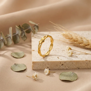 Modern Geometric Inlay Stainless Steel <b>Ring</b> 304 with 18K Real Gold PVD Coated Plating Fashion Jewelry <b>Statement</b> <b>Rings</b> for Women - Product Image 3