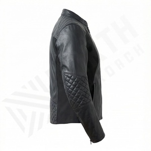 Veste de moto sur mesure pour homme en cuir de vachette avec panneaux extensibles dans quatre directions, équipement de protection pour la conduite, couleur personnalisée - Product Image 3