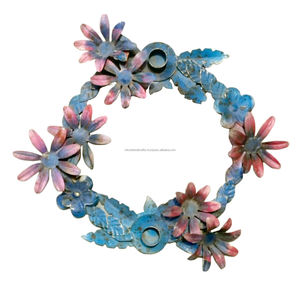 Guirlande florale colorée de 15.74 pouces pour décor de porte d'entrée intérieure feuilles et fleurs vertes d'été pour la fête des mères quantité minimale de commande 50pcs - Product Image 5