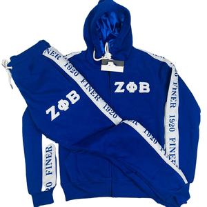 Custom Heavyweight 350g Fleece transpirable Vintage Sweat Suit Zeta Phi Beta Sorority Unisex Casual Sports Jogger de punto de invierno - Product Image 1
