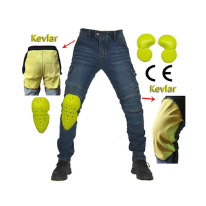 Jean de moto décontracté avec doublure en Kevlar, léger et renforcé aux zones d'impact, taille mi-haute - pour le sport - Product Image 3