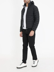 Chaqueta Acolchada Ligera Negra para Hombre, Temporada de Invierno 2024, con Capucha, para Uso en Exteriores - Product Image 4