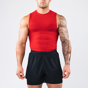 เสื้อกีฬาออกกำลังกาย/ฟิตเนส คอกลม แขนกุด ไหล่กว้าง สวมใส่สบายๆ - Product Image 3