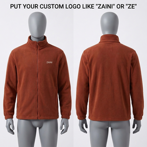 Mens 240g Premium Sherpa Polar Fleece <b>Running</b> <b>Jacket</b> Full Zip for Custom Embroidery Woven Patch Embossed Waterproof Breathable - Product Image 1