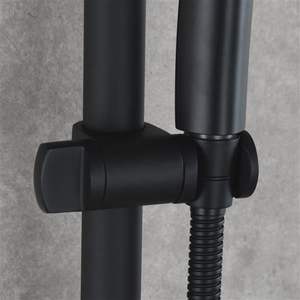 Ensemble de douche en acier inoxydable noir avec barre coulissante allongée pour salle de bain, collection d'accessoires de bain - Product Image 5