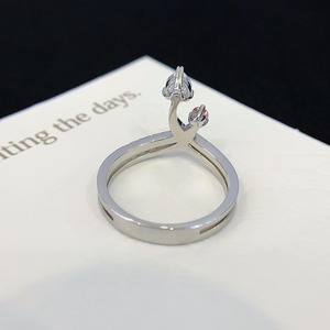 Anillo Toi Et Moi de Doble Banda con Diamante de Laboratorio de 1 Quilate en Forma de Corazón y Corte Redondo, Diseño de Lujo, Oro Sólido de 14k, Certificado IGI, Oro Blanco - Product Image 5