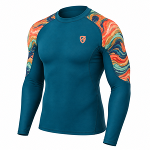 Rashguard de compresión de manga larga sublimado personalizado para MMA, BJJ, No-Gi, Grappling, Boxeo, Muay Thai, entrenamiento, para hombre y mujer - Product Image 2