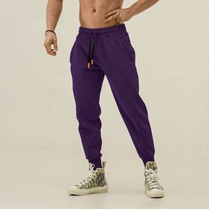 Men's Brown <b>Elastic</b> <b>Waist</b> Sweatpants Drawstring Closure Side Pockets Casual Knitted Joggers Autumn Wear - Product Image 4