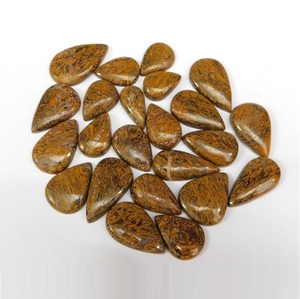 พลอยแจสเปอร์มารียัมธรรมชาติทรงคาโบชองลายดอกไม้รัก  ขัดเงา สำหรับทำเครื่องประดับ แหวน จี้ ขายส่ง - Product Image 6