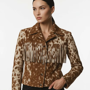 Premium Quality Custom Wholesale Women Fringe Jacket Western Jacket And Mens Leather Jacket With Soft Comfortable Fabric - Product Image 1