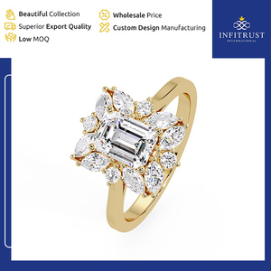 Custom Size Possible Hot Selling Low-Priced Handcrafted 925 Sterling <b>Silver</b> <b>Solitaire</b> Diamond <b>Rings</b> with VVS Clarity on Sale - Product Image 2