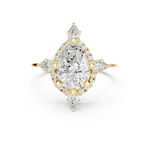 Anillo de Moda con Cadena de Eslabones de 14K y Baño de Oro de 10K, Estilo Étnico, con Moissanita, de Drip Stone Jewels - Product Image 6