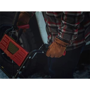 Gants de course en cuir à doigts entiers, résistants à l'usure, antidérapants, pour activités de plein air, unisexes, à enfiler, toutes saisons - Product Image 2