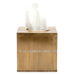 Shinny Polished Tissue Box Rectangle Shape Classic Look Stainless Steel Metal <b>Silver</b> Color Decoration Tissue Boxes - Product Image 2