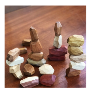 Elegant handmade Tumi Ishi Wooden Rock handicraft set for table and office arrangement - Product Image 1